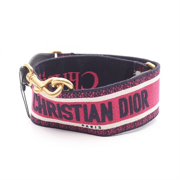 Christian Dior Embroidery Shoulder strap S8540CBTEM929 canvas Pink Navy NEW CD
