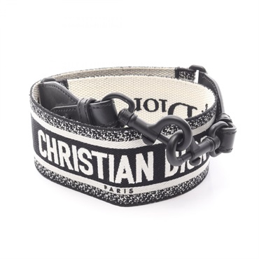 Chritian Dior Embroidery Shoulder strap S8552SBTNM941 canvas leather Black White