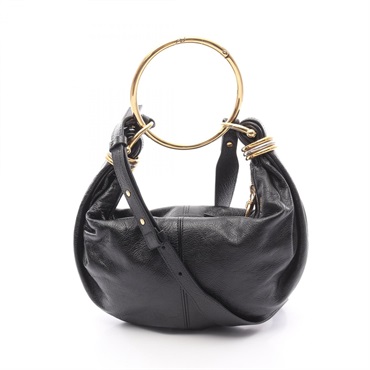 Chloe Bracelet Shoulder Handbag CHC24AS611N72001 leather Black NEW Women