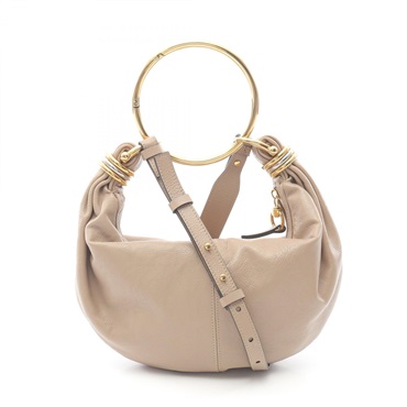 Chloe BRACELET HOBO S Shoulder Handbag CHC24AS611N7220E leather Brown NEW Women