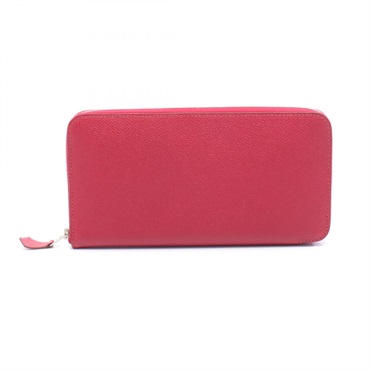 HERMES Azap Long wallet Epsom leather Red Rouge piment Used Women SHW R