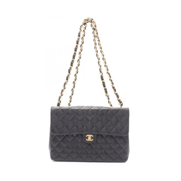CHANEL Jumbo Matelasse 30 Chain Shoulder Bag A28600 leather Black Used Women GHW