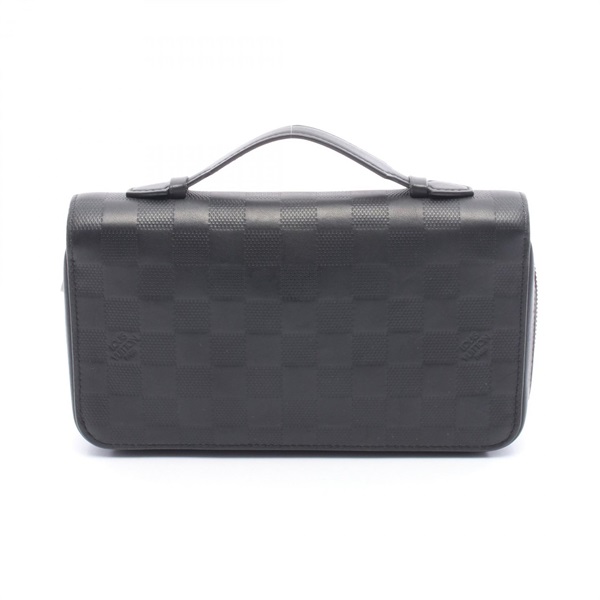LOUIS VUITTON Zippy XL Long wallet N61254 Damier Infini leather Black Used mens