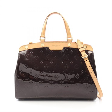 LOUIS VUITTON Brea MM Shoulder Tote Handbag M91619 Vernis leather Amarrant Used