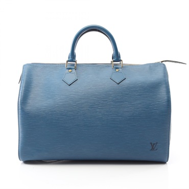 LOUIS VUITTON Speedy 35 Handbag M42995 Epi leather Toledo Blue Used Women LV