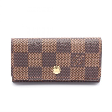 LOUIS VUITTON Multicles 4 key holder case N62631 Damier canvas Ebene Used Women