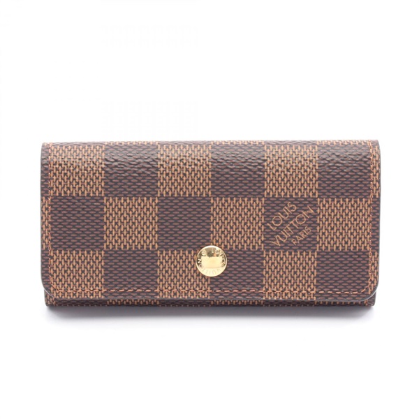 LOUIS VUITTON Multicles 4 key holder case N62631 Damier canvas Ebene Used Women