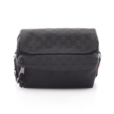 GUCCI GG nylon medium crossbody Shoulder Bag 816820FAD731047 Black NEW