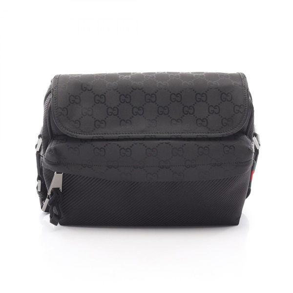GUCCI GG nylon medium crossbody Shoulder Bag 816820FAD731047 Black NEW