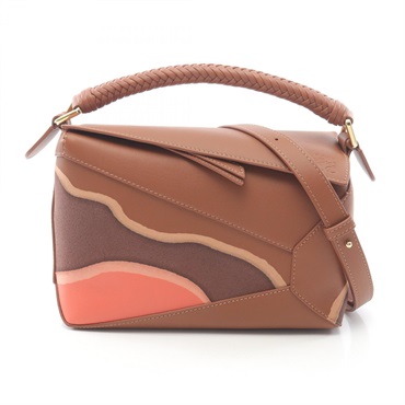 LOEWE Puzzle Edge S Landscape Shoulder Handbag A510P60XB05691 leather Brown NEW