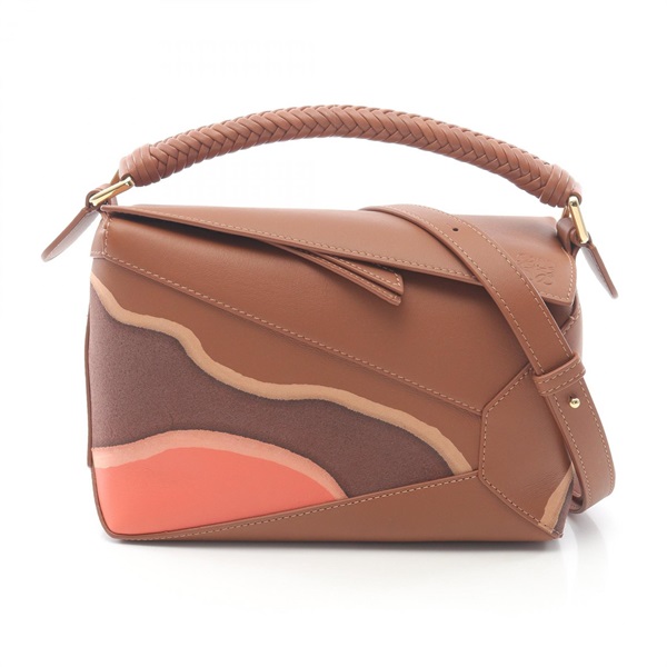 LOEWE PUZZLE EDGE S Landscape crossbody Handbag A510P60XB05691 leather Brown