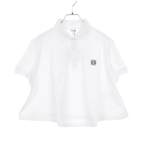 LOEWE Anagram Cotton Pique Polo shirt S359Y23XAI2100S cotton White #S NEW Women