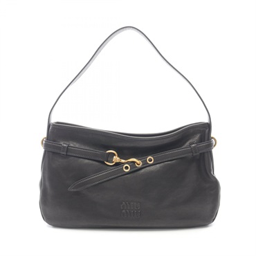 Miu Miu NAPPA AVIATOR Shoulder Bag 5BC1812BBLF0002 leather Black NEW Women