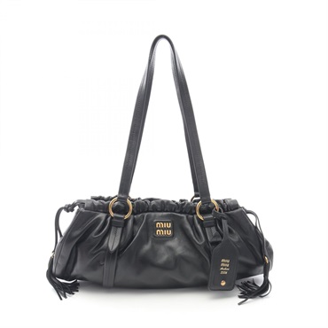 Miu Miu Shoulder Bag 5BG289 VMOO2CSWF0002 leather Black NEW Women