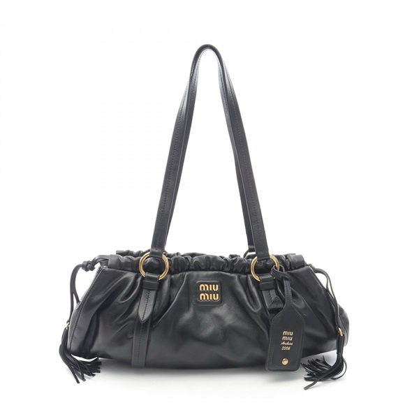 Miu Miu Shoulder Bag 5BG289 VMOO2CSWF0002 leather Black NEW Women