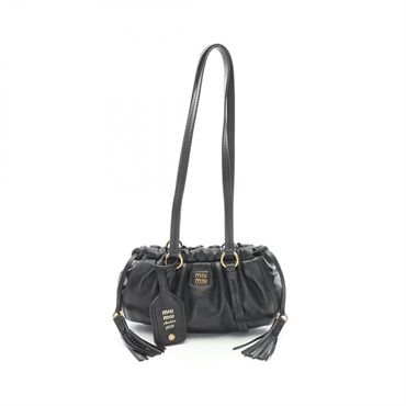 Miu Miu NAPPA Joie Shoulder Bag 5BP089ACSWF0002 leather Black NEW Women