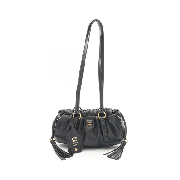 Miu Miu NAPPA Joie Shoulder Bag 5BP089ACSWF0002 leather Black NEW Women