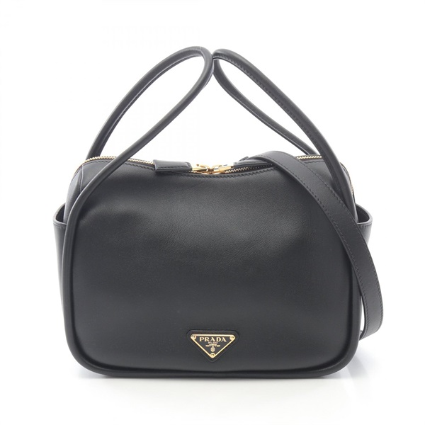 PRADA Darling SOFT GRAIN 2Way Shoulder Handbag 1BA4512CYSF0002 leather Black NEW