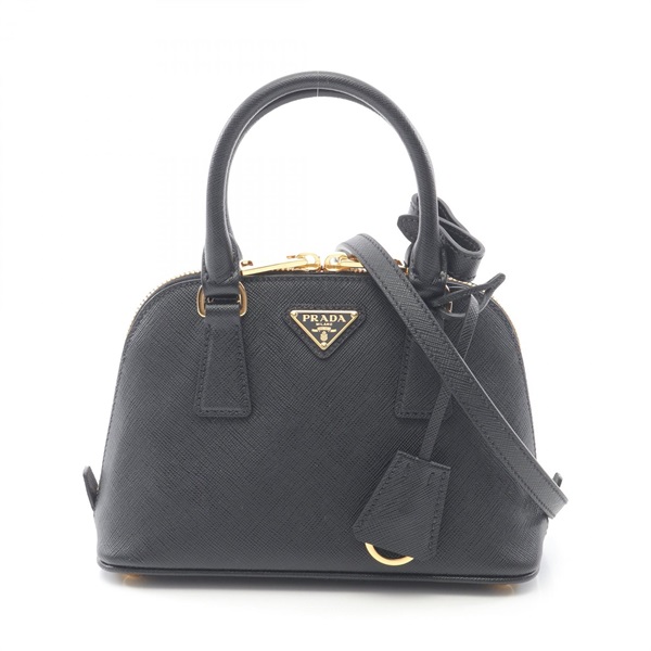 PRADA SAFFIANO LUX 2Way Shoulder Handbag 1BA851NZVF0002EOO leather Black NEW