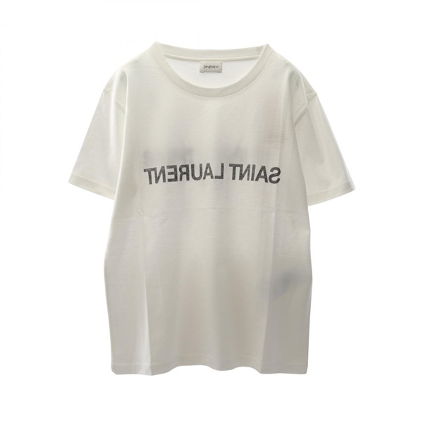 SAINT LAURENT PARIS Reverse logo Short sleeve T-shirt #L 665234Y37AW9744L cotton