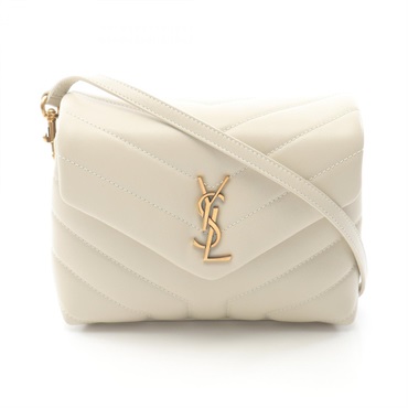 SAINT LAURENT PARIS LOULOU TOY Shoulder Bag 678401DV7079207 leather Beige Used