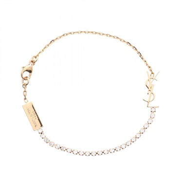 SAINT LAURENT PARIS Cassandra Charm Bracelet 712345Y15268066S Gold Plated NEW