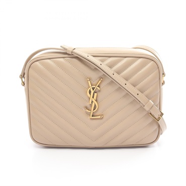 SAINT LAURENT PARIS LOU Monogram camera Bag 761554DV leather Beige Used Women