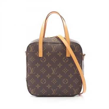 LOUIS VUITTON Spontini Shoulder Handbag M47500 Monogram canvas Brown Used Women