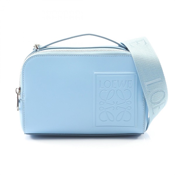 LOEWE Mini Crossbody Camera Handbag C565R41X02 leather Blue Used Women