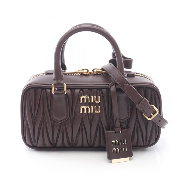 Miu Miu MATELASSE Shoulder Handbag 5BB142AN88F0NBLOON leather Bordeaux NEW Women