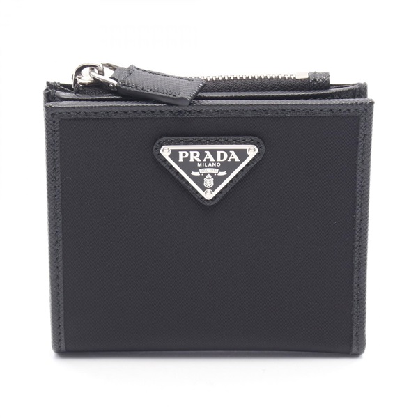 PRADA Bi-fold wallet purse compact 2ML0492DMHF0002 re-Nylon leather Black NEW
