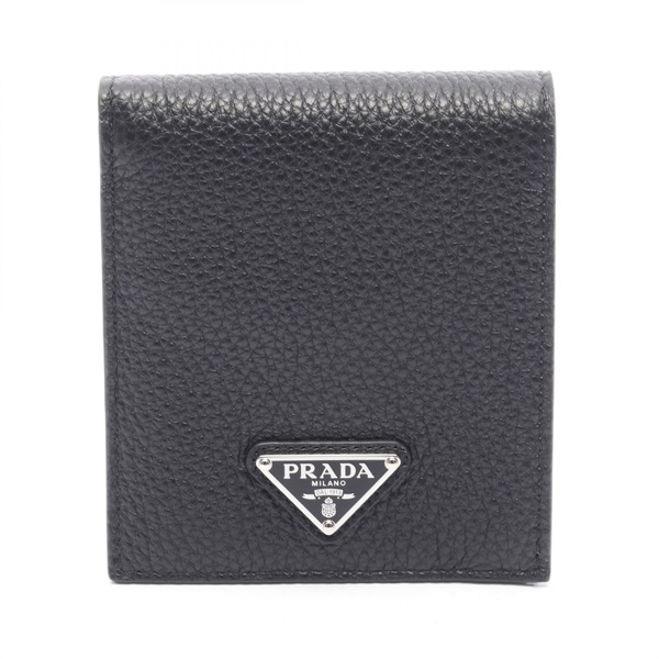 PRADA wallet bifold compact purse 2MO5132E54F0002 leather Black