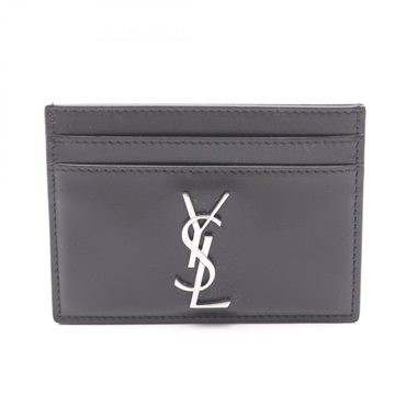 SAINT LAURENT PARIS Cassandra Card Case holder purse 4856310SX0E1000 leather BK