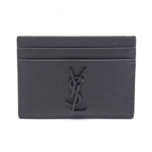 SAINT LAURENT PARIS Cassandra Card Case Holder 485631BTY0U1000 leather Black