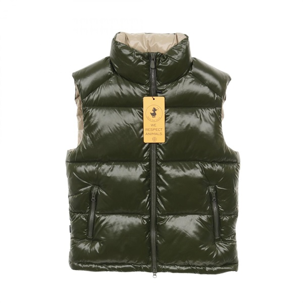 SAVE THE DUCK Down Vest D81382ULUCK1950023S Nylon Green #S NEW Mens