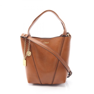 Chloe Spin Small Shoulder Handbag 25SS812N8426M leather Brown NEW crossbody