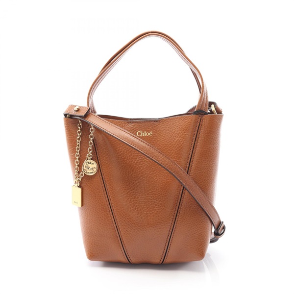 Chloe Spin Small Shoulder Handbag 25SS812N8426M leather Brown NEW crossbody