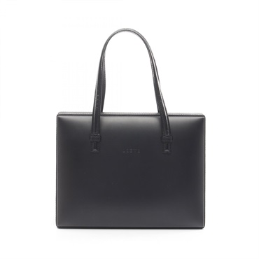 LOEWE Square Handbag leather Black Used Women