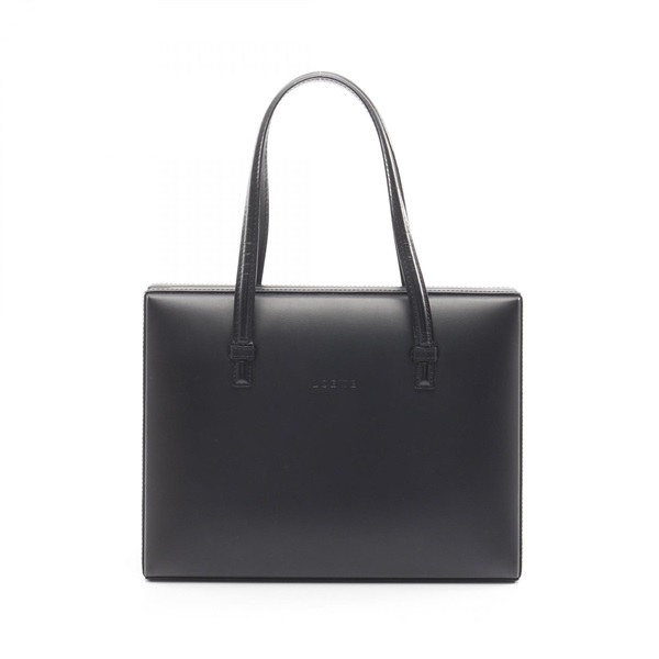 LOEWE Square Handbag leather Black Used Women
