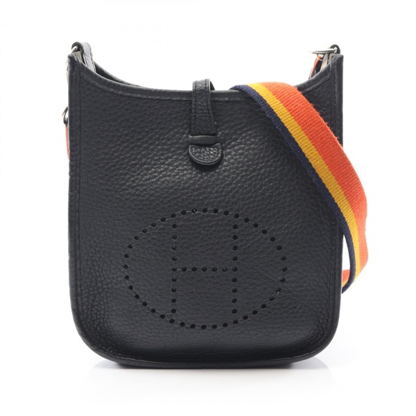 HERMES Evelyne TPM Amazon Shoulder Bag Clemence leather Black Used Women T