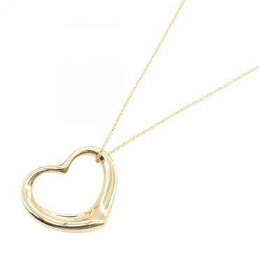 TIFFANY＆CO Open Heart Necklace pendant 45cm 18KYG Used