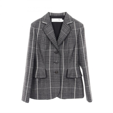 Christian Dior tailored jacket blouson #36 wool Gray Used Women