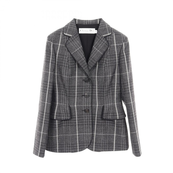 Christian Dior tailored jacket blouson #36 wool Gray Used Women