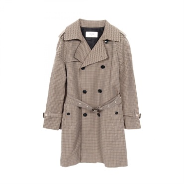CELINE Trench Coat Fabric wool Brown Size 36 Used Women