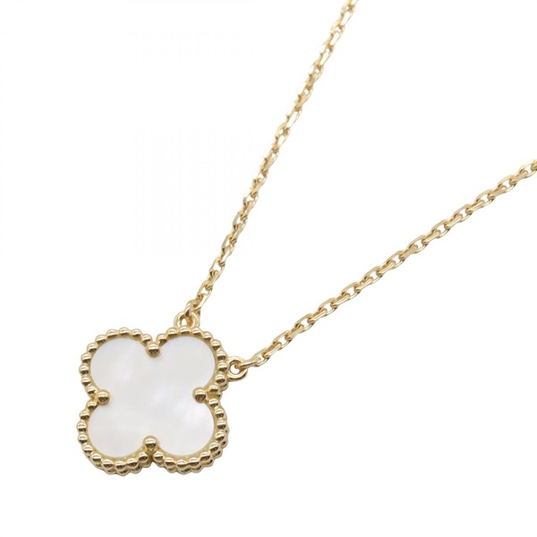 Van Cleef & Arpels Vintage Alhambra Necklace 36.5~41cm 18KYG Mother of pearl