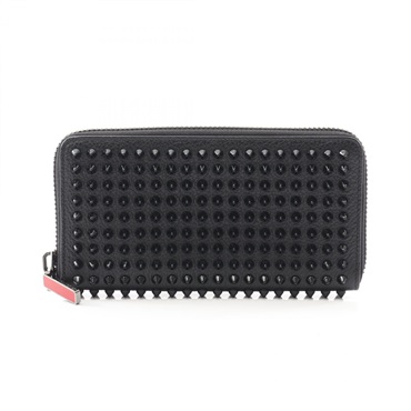 Christian Louboutin PANETTONE Around long wallet purse studs 1165044 leather BK