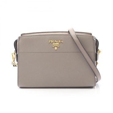 PRADA SAFFIANO SOFT C Shoulder crossbody Bag 1BH104 ARGILLA leather Beige Used