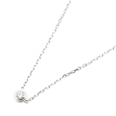CARTIER D'amour XS Pendant Necklace 38~41cm 18KWG White Gold Used Women