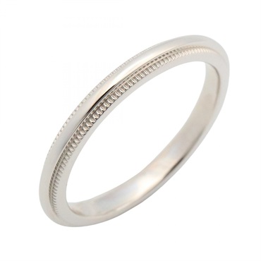 TIFFANY＆CO Milgrain Ring Pt950 Platinum Used Size 5