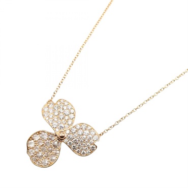 TIFFANY＆CO Paper Flower Diamond Necklace 18KPG Pink Rose Gold Used women